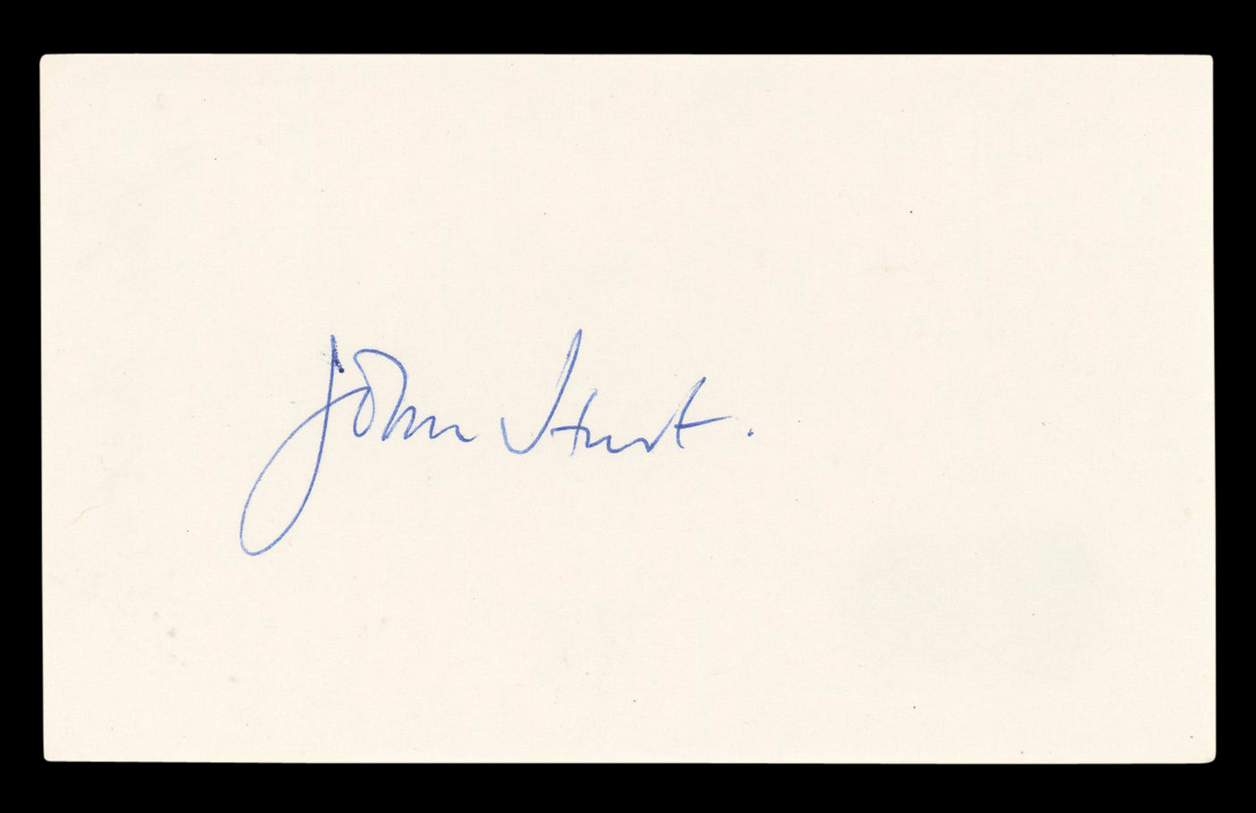 John Hunt Authentic Signed 3x5 Index Card Autographed BAS #BL96695