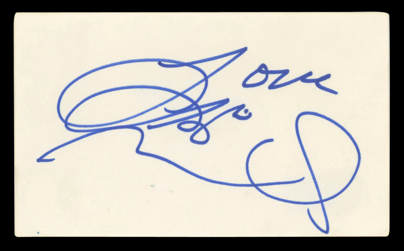 Liza Minnelli Cabaret "Love" Authentic Signed 3x5 Index Card BAS #BV03241