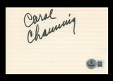Carol Channing Gentlemen Prefer Blondes Signed 4x6 Index Card BAS #BS29387