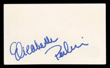 Elizabeth Perkins Big Authentic Signed 3x5 Index Card Autographed BAS #BV03237