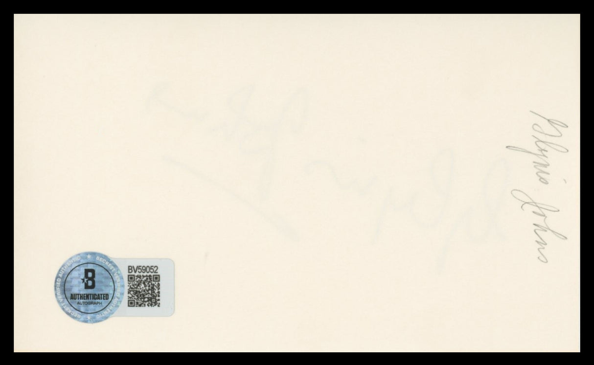 Glynis Johns Mary Poppins Authentic Signed 3x5 Index Card BAS #BV59052