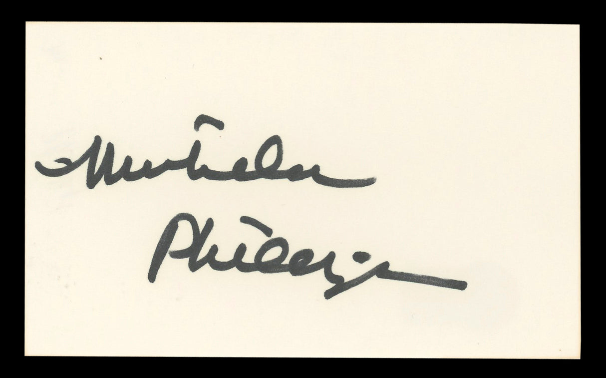 Michelle Phillips Knots Landing Authentic Signed 3x5 Index Card BAS #BL98852