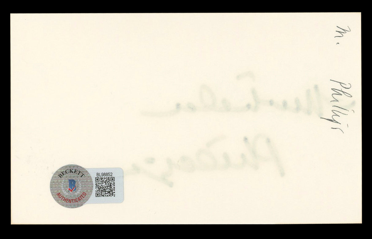 Michelle Phillips Knots Landing Authentic Signed 3x5 Index Card BAS #BL98852