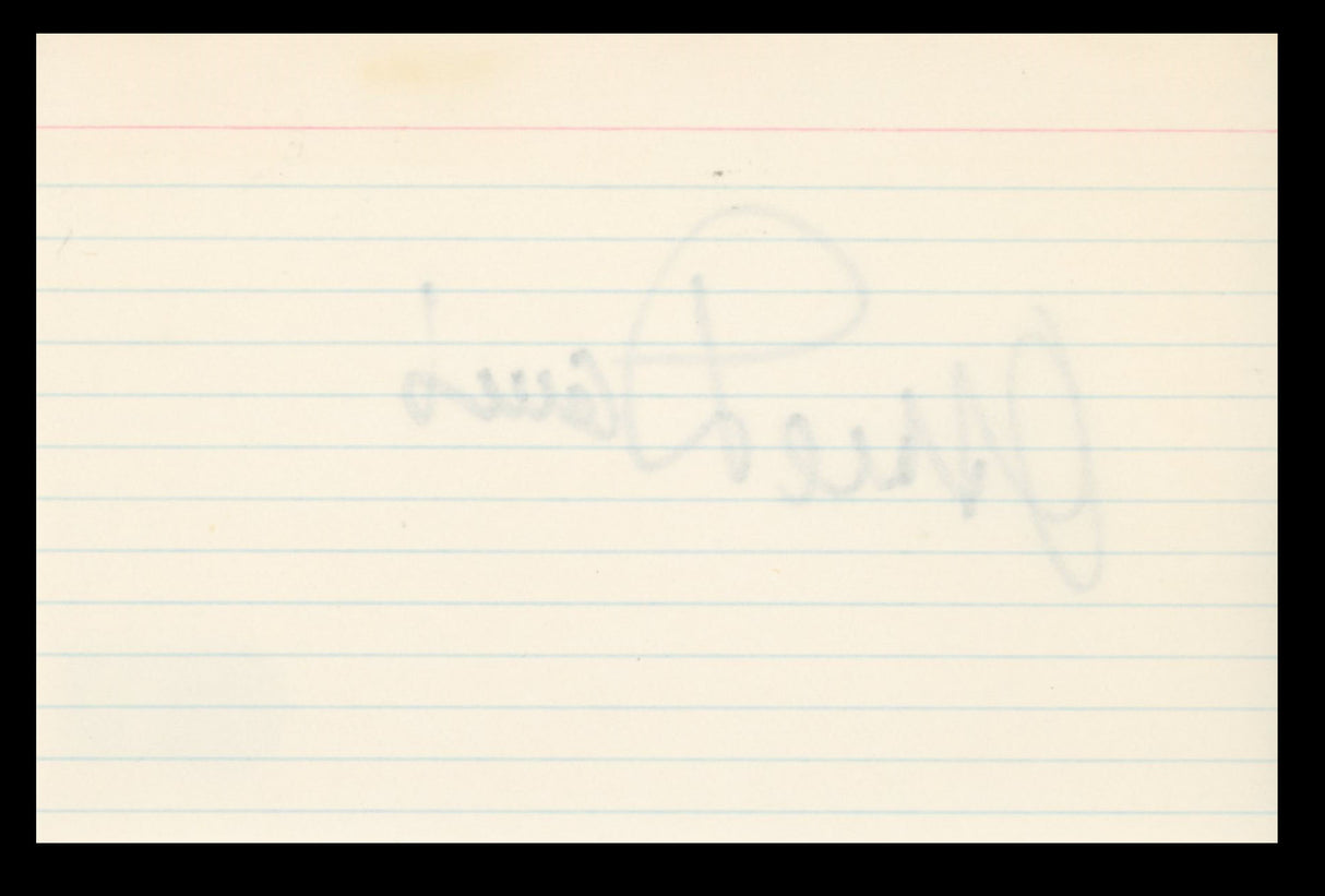 Mike Davies Producer Authentic Signed 4x6 Index Card Autographed BAS #BS29389
