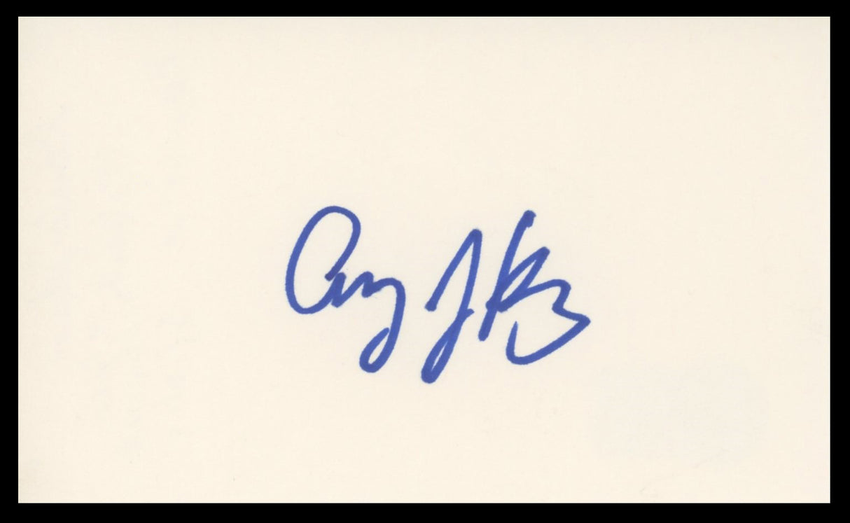 Amy Jo Johnson Power Rangers Authentic Signed 3x5 Index Card BAS #BV59056
