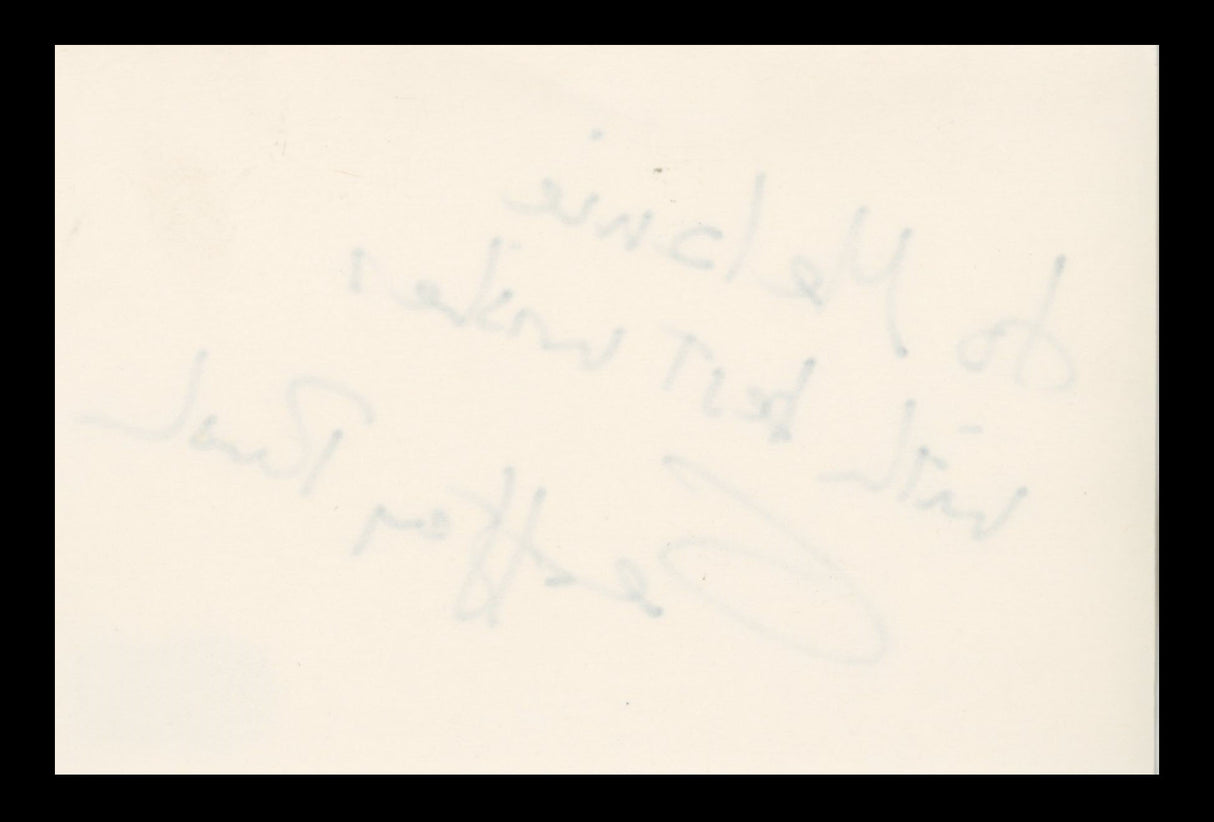 Geoffrey Rush Pirates Of The Caribbean Signed 4x6 Index Card BAS #BS29396