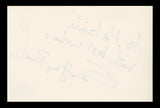 Geoffrey Rush Pirates Of The Caribbean Signed 4x6 Index Card BAS #BS29396