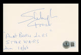 Shelagh Fraser Star Wars Authentic Signed 4x6 Index Card w/ note BAS #BS29397