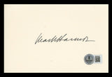 Mark Harmon NCIS Authentic Signed 4x6 Index Card Autographed BAS #BS29439