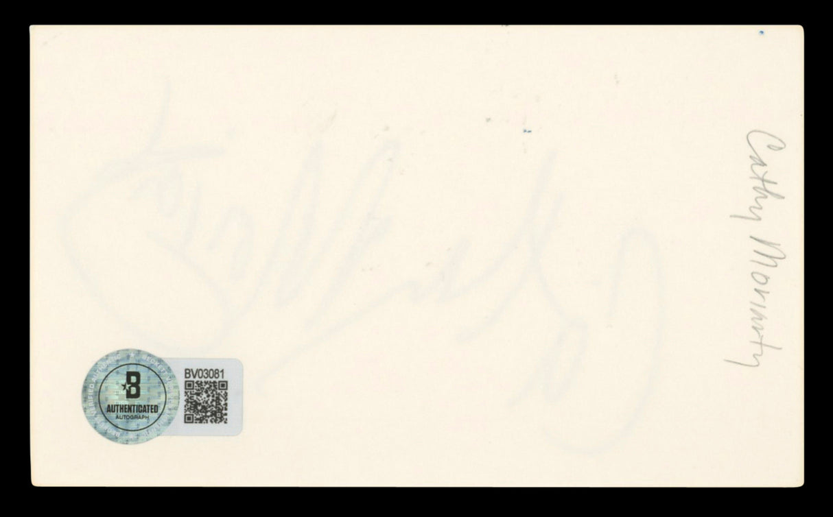 Cathy Moriarty Raging Bull Authentic Signed 3x5 Index Card BAS #BV03081