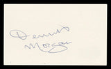 Dennis Morgan Christmas in Connecticut Signed 3x5 Index Card BAS #BV03083