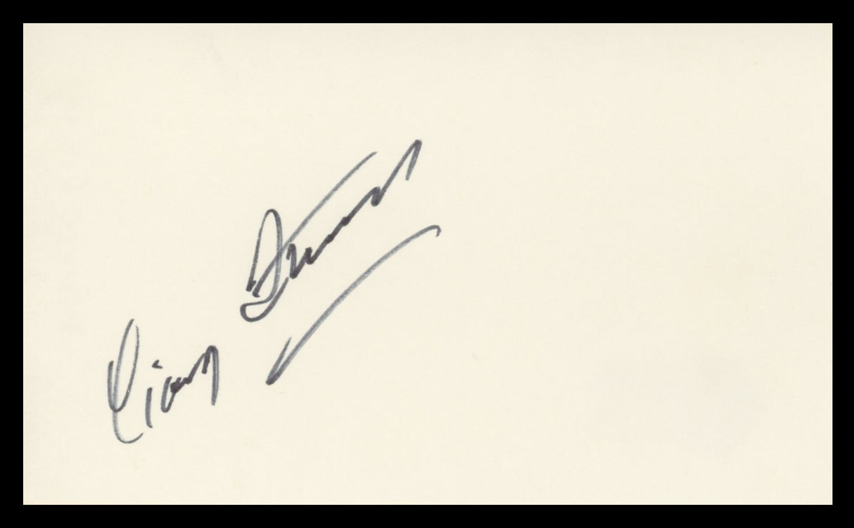 Craig Stevens Peter Gunn Authentic Signed 3x5 Index Card BAS #BV59060