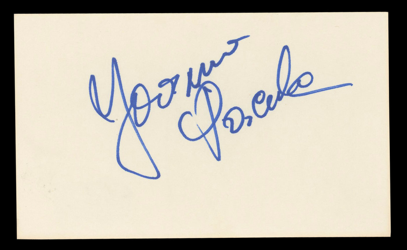 Joanna Pacua Tombstone Authentic Signed 3x5 Index Card Autographed BAS #BL98846