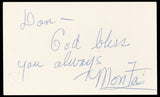 Movita Castaneda Mutiny On The Bounty Signed 3x5 Index Card BAS #BN33328