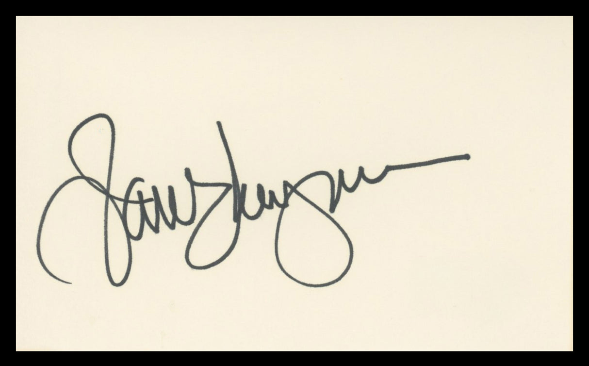 Jane Wyman Johnny Belinda Authentic Signed 3x5 Index Card BAS #BV59063