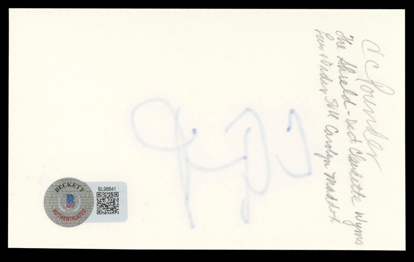CCH Pounder The Shield Authentic Signed 3x5 Index Card Autographed BAS #BL98841