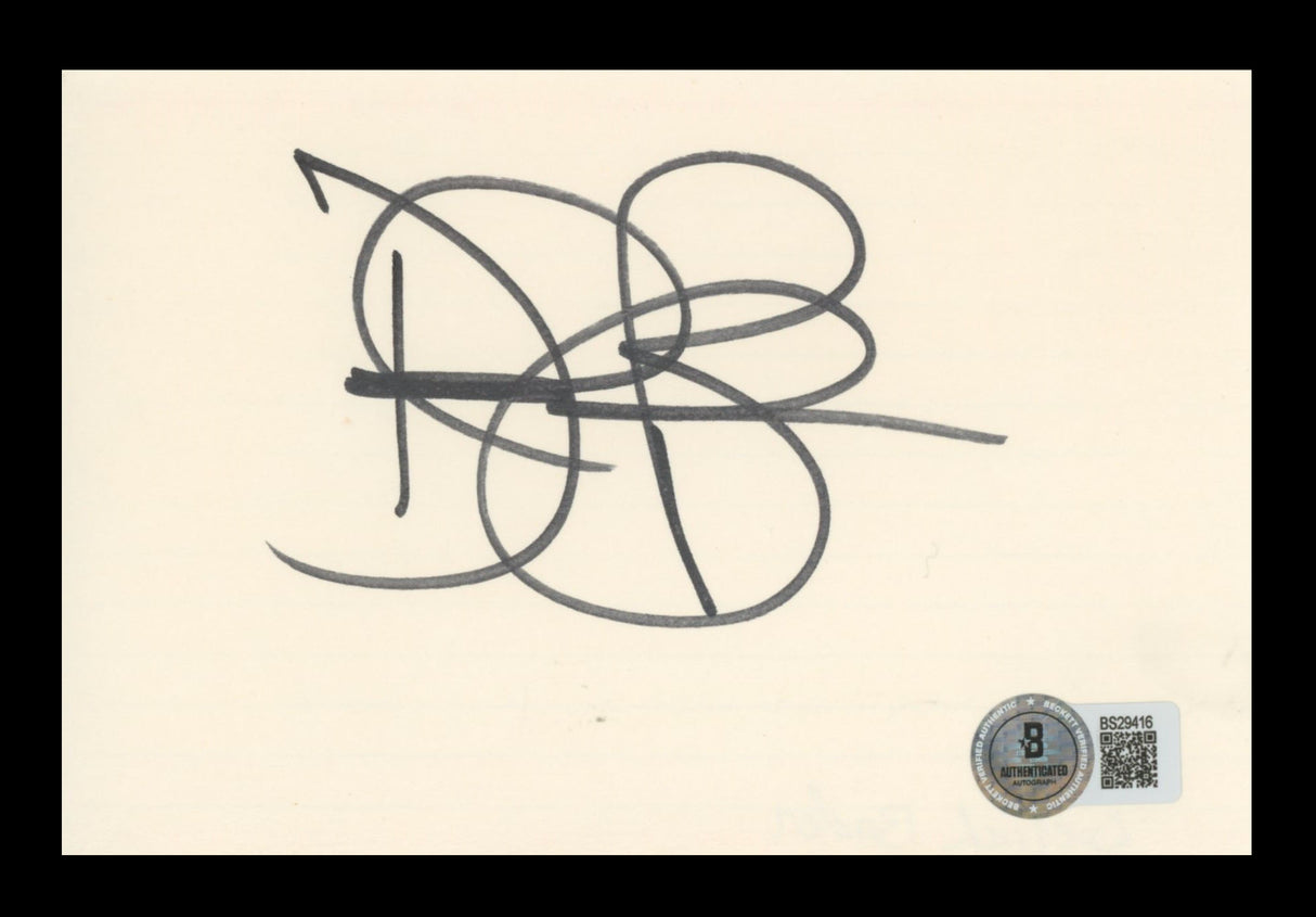 Diedrich Bader American Housewife Authentic Signed 4x6 Index Card BAS #BS29416