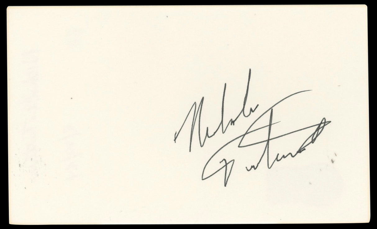 Nicholas Turturro NYPD Blue Authentic Signed 3x5 Index Card BAS #BN33298