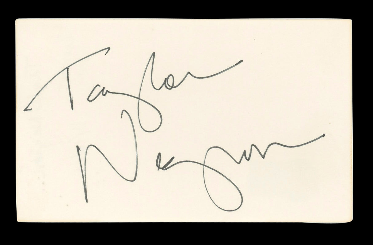 Taylor Negron The Last Boy Scout Authentic Signed 3x5 Index Card BAS #BL96938