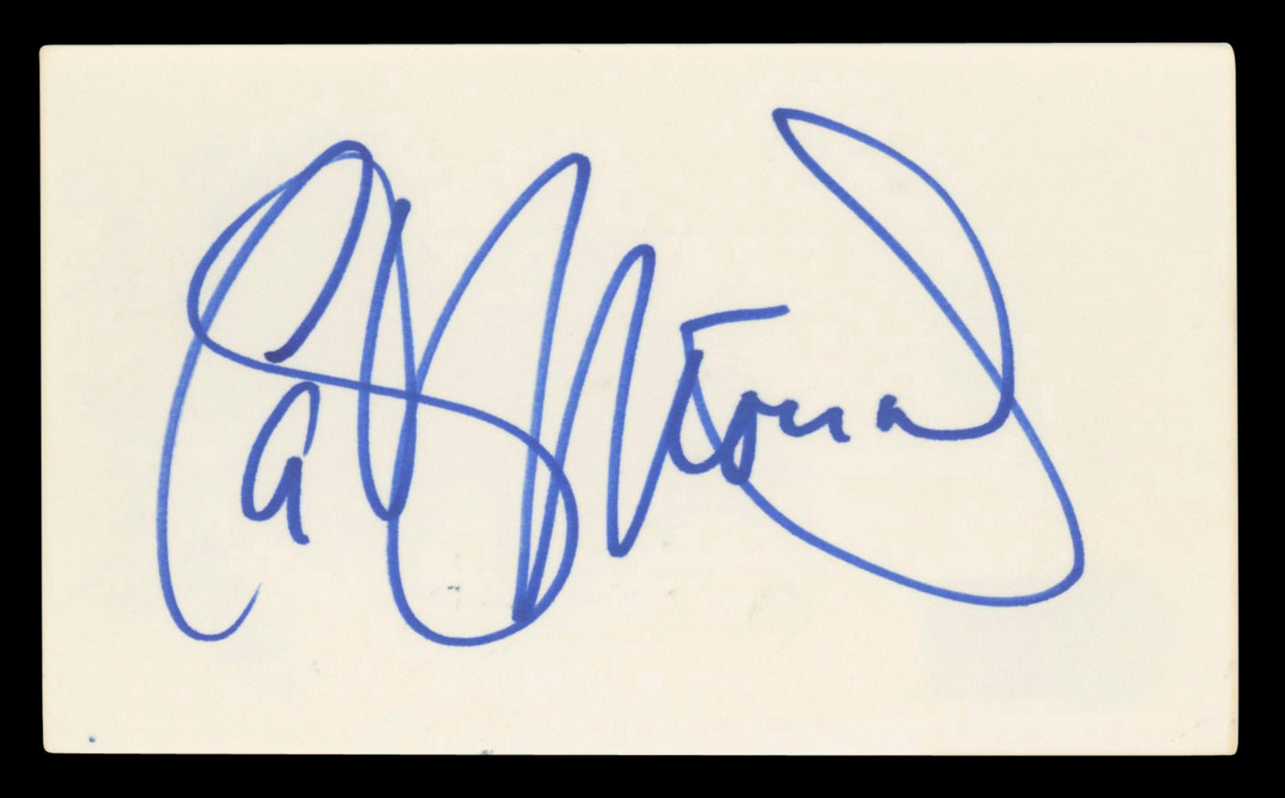 Cathy Moriarty Raging Bull Authentic Signed 3x5 Index Card BAS #BV03089