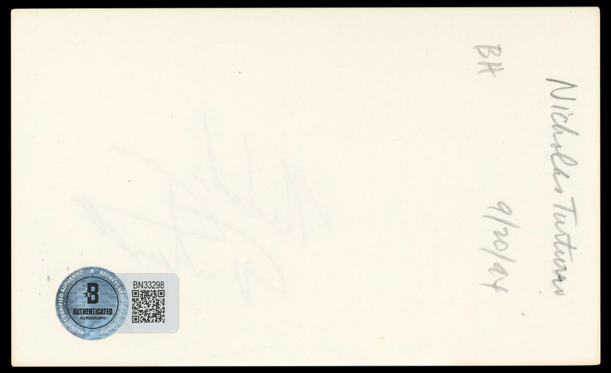 Nicholas Turturro NYPD Blue Authentic Signed 3x5 Index Card BAS #BN33298