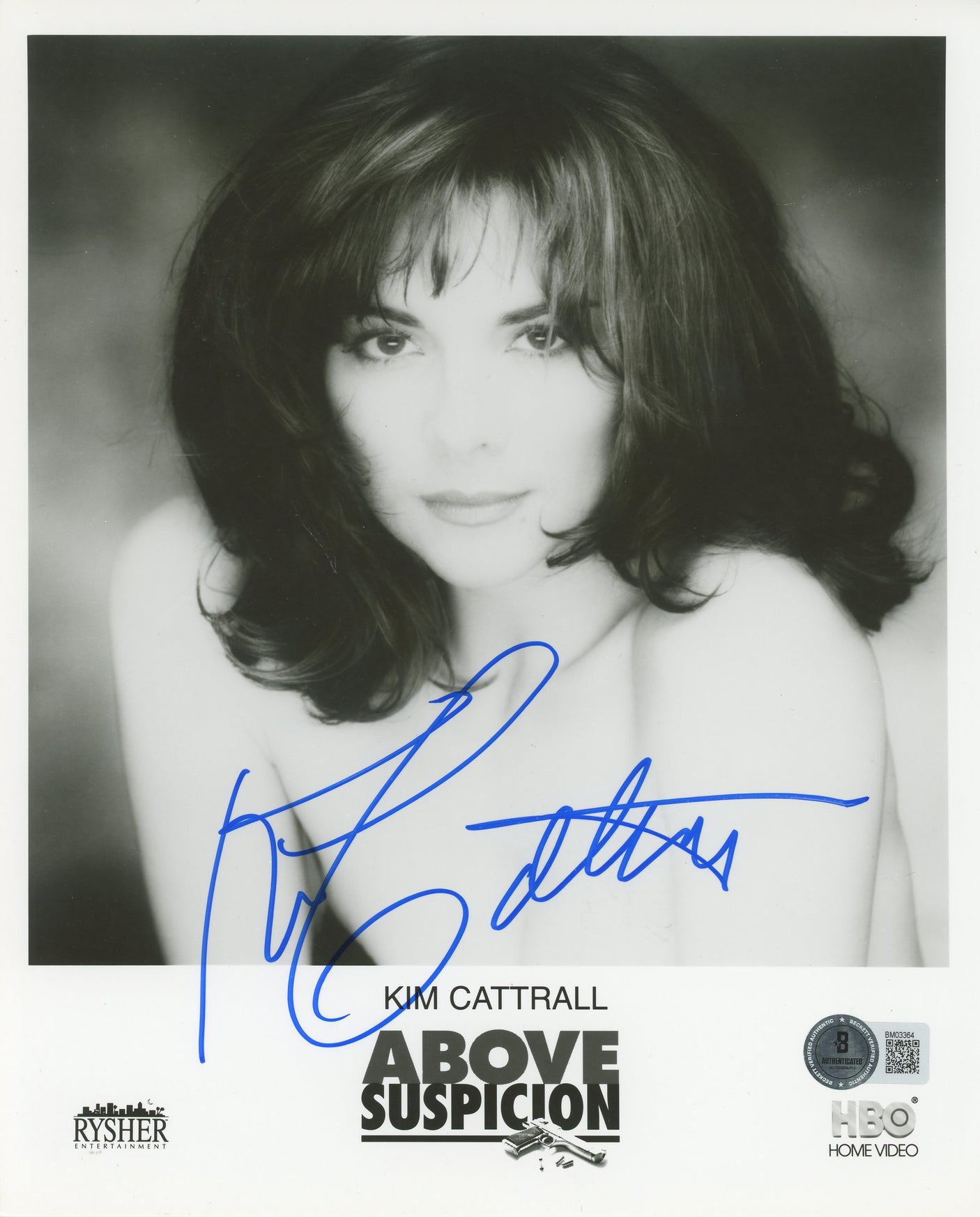 Kim Cattrall Above Suspicion Signed 8x10 Black & White Photo BAS #BM03364