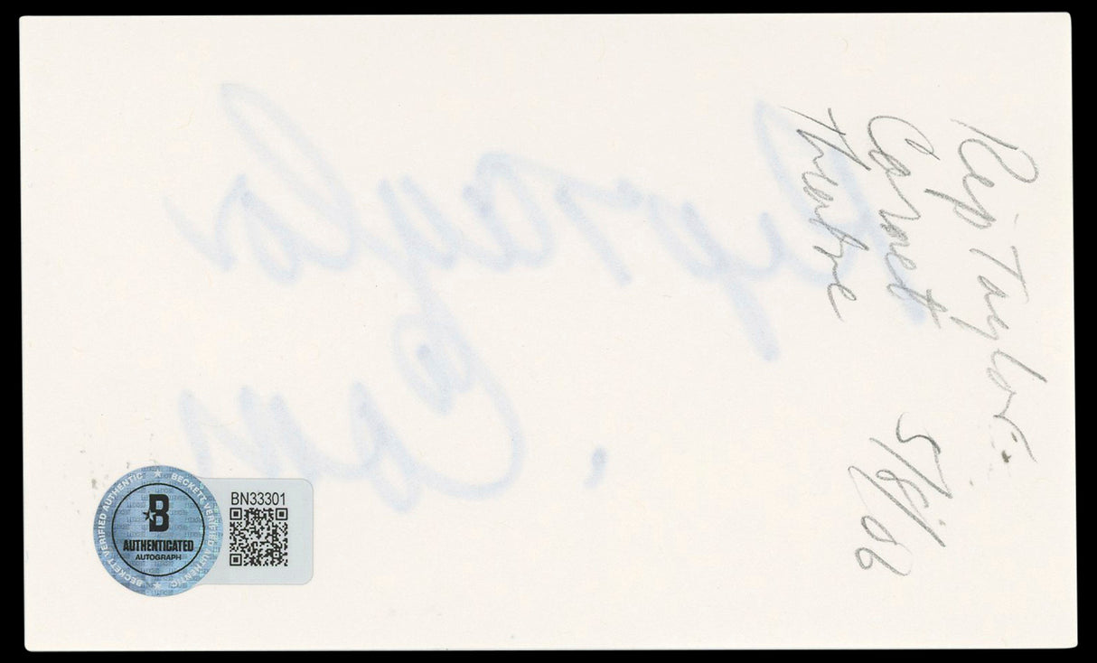 Rip Taylor Authentic Signed 3x5 Index Card Autographed BAS #BN33301