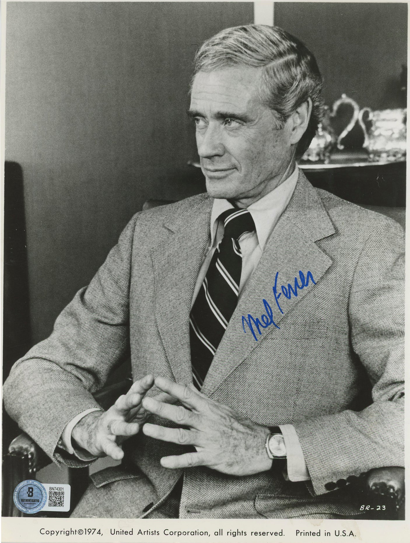 Mel Ferrer Lili Authentic Signed 7.5x10 Photo Autographed BAS #BN74301