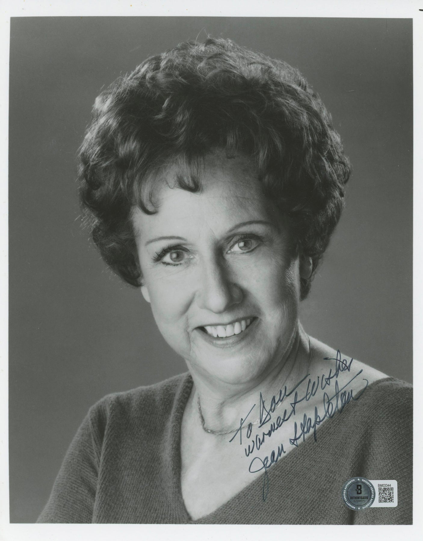 Jean Stapleton "To Don Warmest Wishes" Authentic Signed 8x10 Photo BAS #BM03344