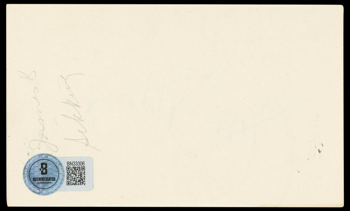 James Sikking Hill Street Blues Authentic Signed 3x5 Index Card BAS #BN33306