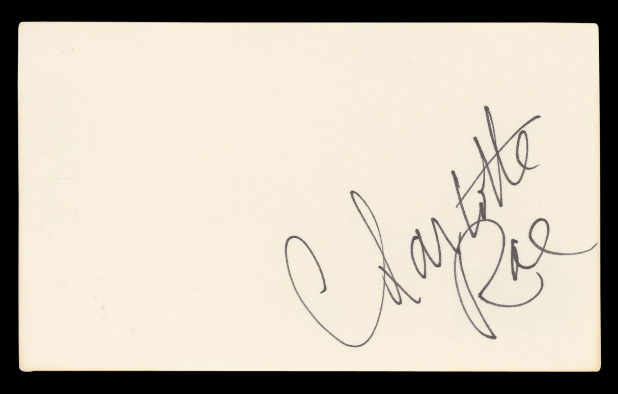 Charlotte Rae The Facts of Life Authentic Signed 3x5 Index Card BAS #BL96723