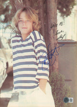 Leif Garrett The Outsiders Authentic Signed 8x10.75 Magazine Page BAS #BM03401