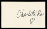 Charlotte Rae The Facts of Life Authentic Signed 3x5 Index Card BAS #BL96724