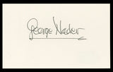 George Nader The Female Animal Authentic Signed 3x5 Index Card BAS #BL98822