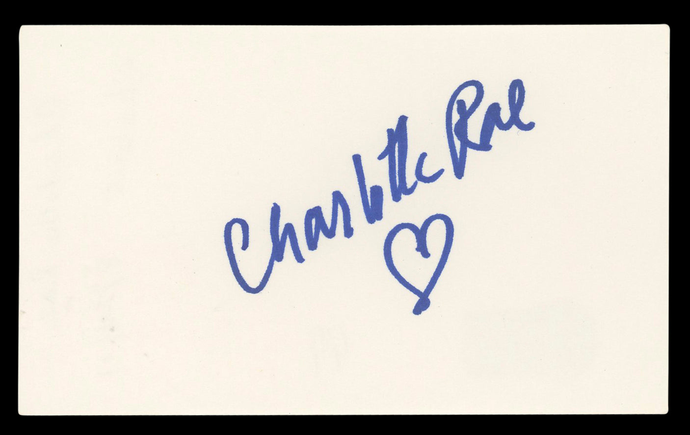 Charlotte Rae The Facts of Life Authentic Signed 3x5 Index Card BAS #BL96726