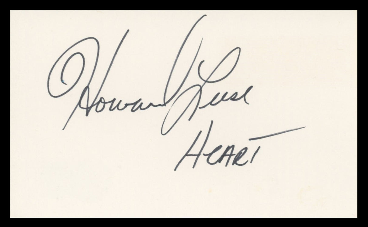 Howard Leese Four Christmases Authentic Signed 3x5 Index Card BAS #BV59029