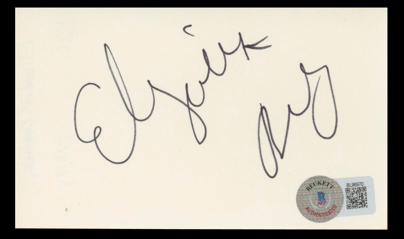 Elizabeth Berkley Saved By The Bell Authentic Signed 3x5 Index Card BAS #BL96970
