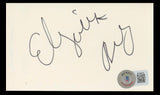Elizabeth Berkley Saved By The Bell Authentic Signed 3x5 Index Card BAS #BL96970