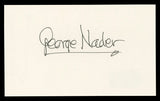 George Nader The Female Animal Authentic Signed 3x5 Index Card BAS #BL98821