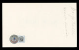 George Nader The Female Animal Authentic Signed 3x5 Index Card BAS #BL98821