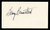 Henry Bumstead Authentic Signed 3x5 Index Card Autographed BAS #BV03464