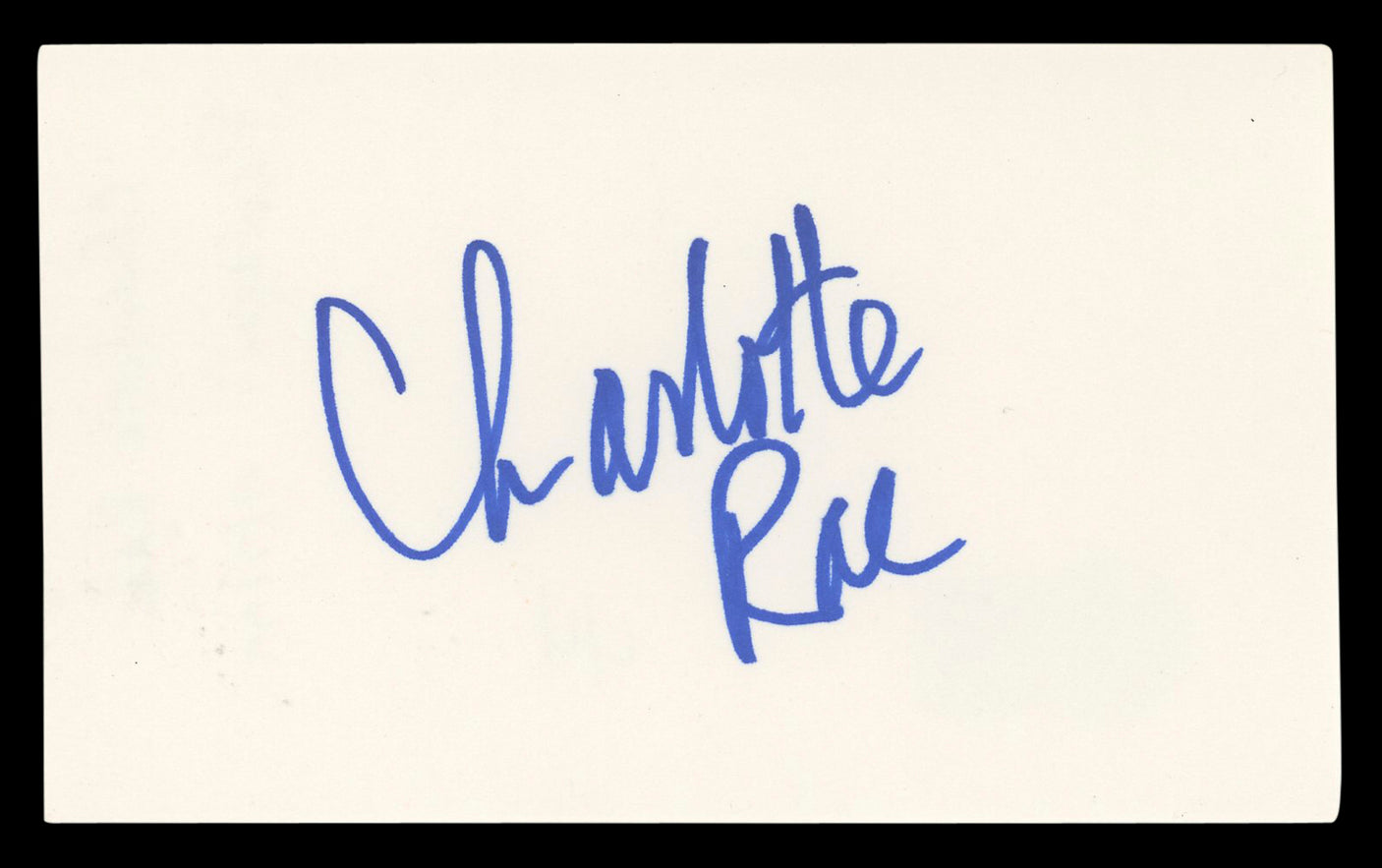 Charlotte Rae The Facts of Life Authentic Signed 3x5 Index Card BAS #BL96728