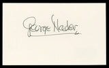 George Nader The Female Animal Authentic Signed 3x5 Index Card BAS #BL98820