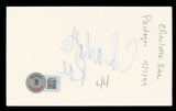 Charlotte Rae The Facts of Life Authentic Signed 3x5 Index Card BAS #BL96728