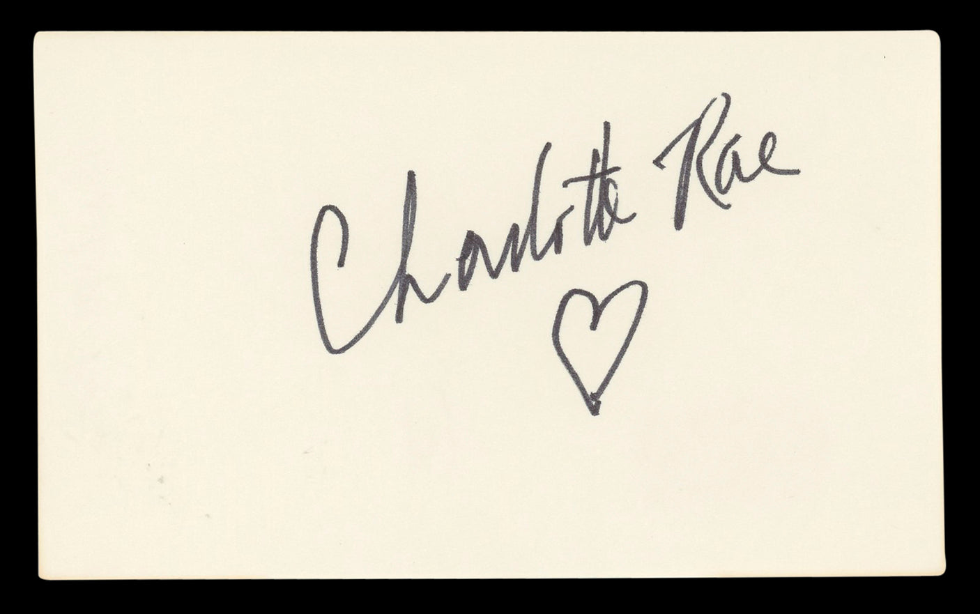 Charlotte Rae The Facts of Life Authentic Signed 3x5 Index Card BAS #BL96731