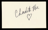 Charlotte Rae The Facts of Life Authentic Signed 3x5 Index Card BAS #BL96731