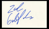 Zach Galifianakis The Hangover Authentic Signed 3x5 Index Card BAS #BT01212