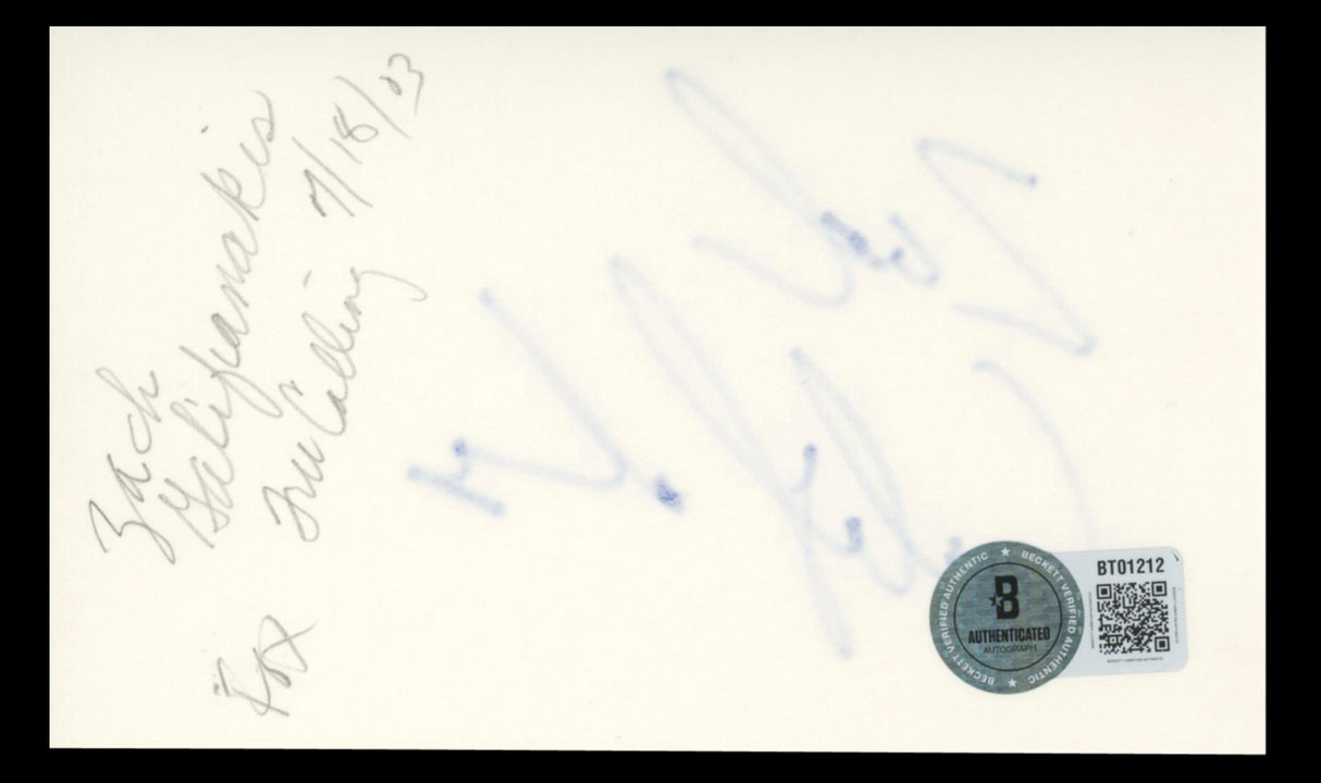 Zach Galifianakis The Hangover Authentic Signed 3x5 Index Card BAS #BT01212