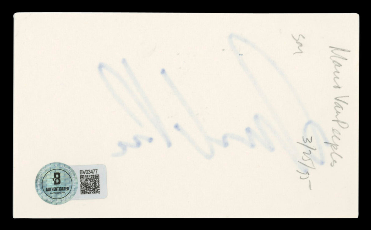 Mario Van Peebles Heartbreak Ridge Authentic Signed 3x5 Index Card BAS #BV03477