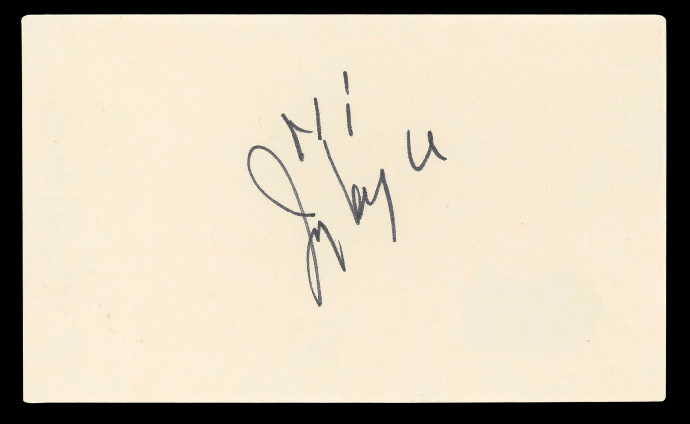 Jerry Van Dyke Coach "Hi" Authentic Signed 3x5 Index Card BAS #BL96747